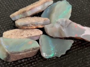 Mintabie Multi color Crystal, Dark Crystal & Black Rough Opal Parcel - 44.5cts