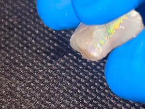 9ct Lightning Ridge Multi Color Seam Opal with Beautiful Rainbow Gem Color Bar