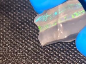 24ct Lightning Ridge Gem Quality Seam Opal with Two Bright Clean Color Bars